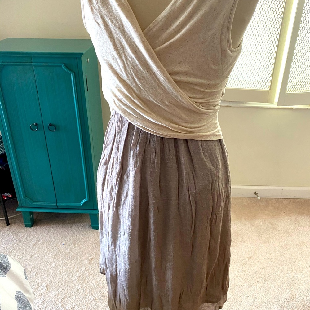 Cream/Taupe Anthropologie dress